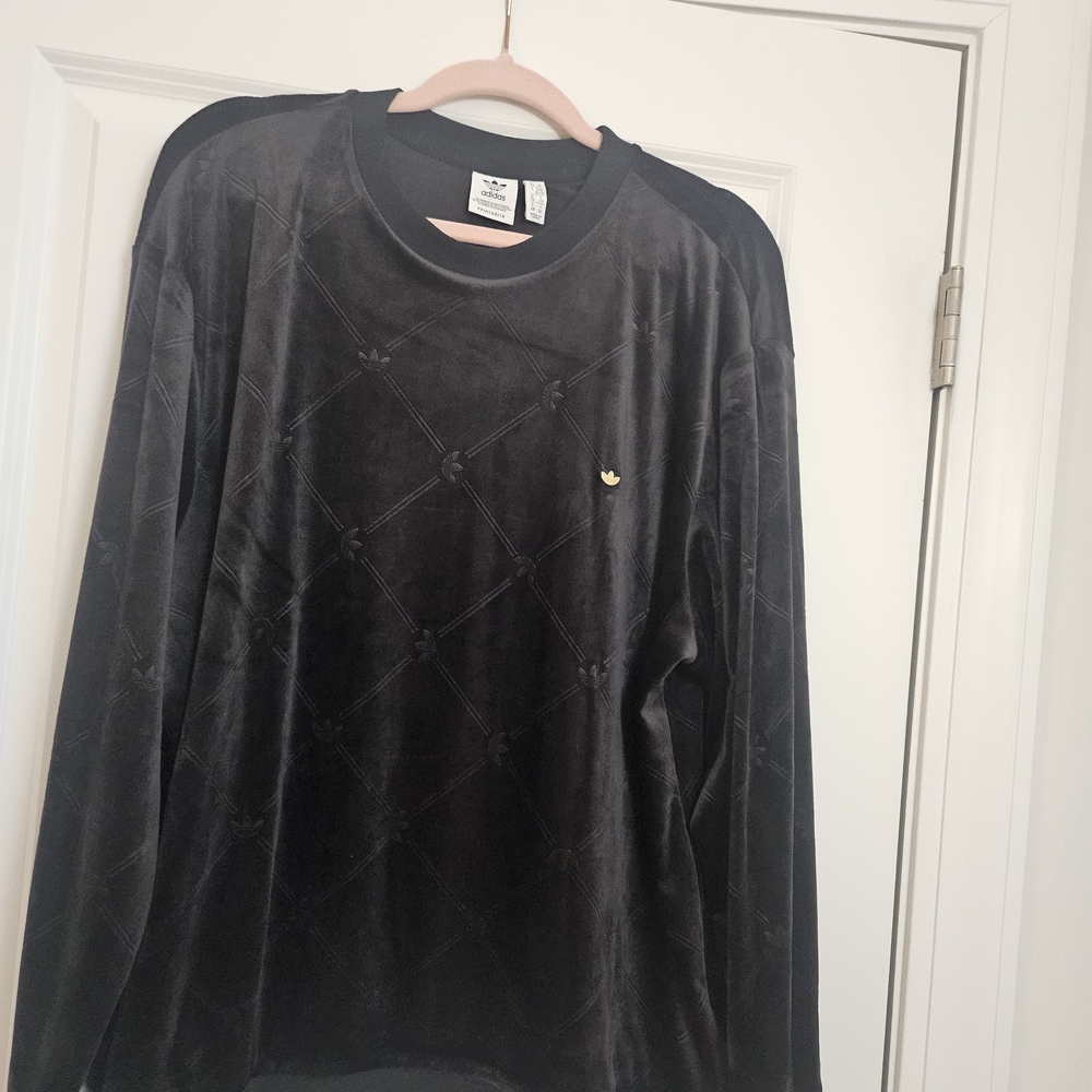 Adidas Men's Black Crewneck Sweater